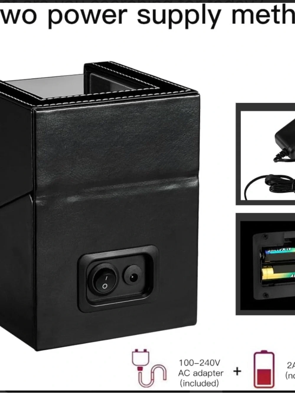 NEW! Elegant Black Watch Winder Storage Case. Keep Your Automatic  Watch Ticking